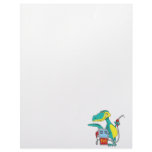 dinosaur gas pump fossil fuel cartoon customized letterhead