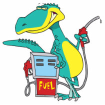 dinosaur gas pump fossil fuel cartoon acrylic cut out