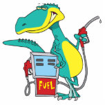 dinosaur gas pump fossil fuel cartoon acrylic cut out