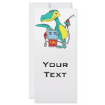 dinosaur gas pump fossil fuel cartoon rack cards