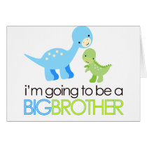 Dinosaur I'm Going to Be A Big Brother Cards