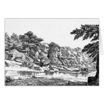 Dinosaur Island Sculptures Antique Print cards