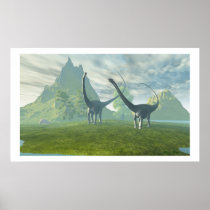 diplodocus, dinosaur, gigantic, carnivorous, herbivorous, reptile, lizard, large, extinct, triassic, cretaceous, extinction, vertebrate, animal, organism, jurassic, fossil, powerful, wondrous, claws, teeth, evolution, prehistoric, paleo, paleontology, dinosauria, world, creature, monster, grand, terrible, monsters, creatures, Poster with custom graphic design