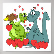 Dinosaur Love Poster posters