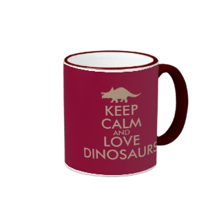 Dinosaur Lover Gift Keep Calm Triceratops Custom