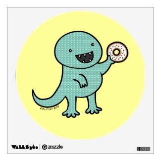 Dinosaur Loves Donuts Wall Graphic