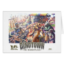 Dinosaur Market Greeting Cards