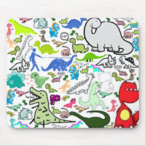 Dinosaur Montoge mousepads