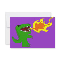 Dinosaur or Dragon Art by little t and Rene Lopez Custom Invite