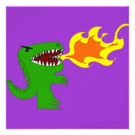 Dinosaur or Dragon Art by little t and Rene Lopez Personalized Announcements
