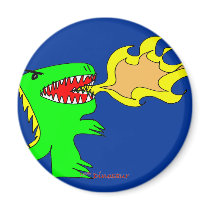 Dinosaur or Dragon Art by little t   Joseph Adams Refrigerator Magnets