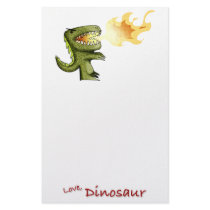 Dinosaur or Dragon kids art with Loston Wallace Custom Stationery