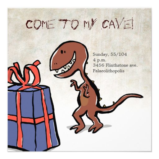 dinosaur party personalized invitations