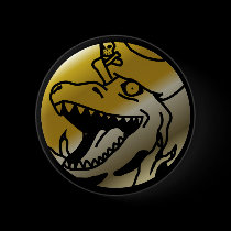 Dinosaur Pirate Button