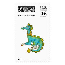 Dinosaur postage by Maria_K_Bell Dinosaur postage