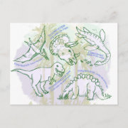 Dinosaur postcard postcard
