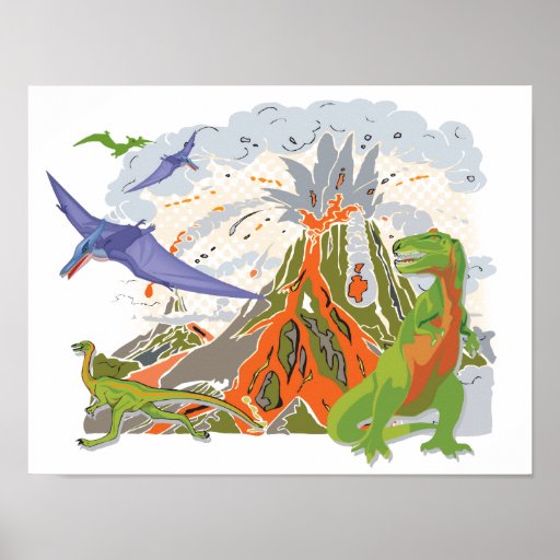 Dinosaur Print Poster | Zazzle