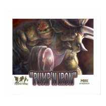Dinosaur Pumping Iron posters