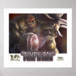 Dinosaur Pumping Iron Print