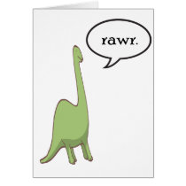 Dinosaur rawr! greeting card