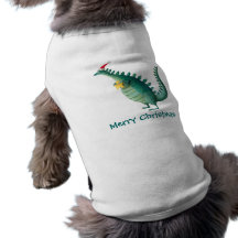 Dinosaur - Santa Claus Helper Pet Tee