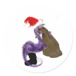 DInosaur Santa Sticker