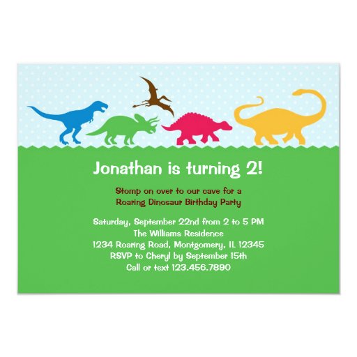 dinosaur birthday invitations