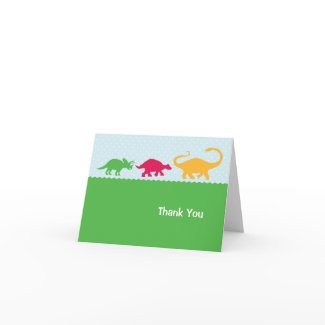Dinosaur Stampede Thank You Card card