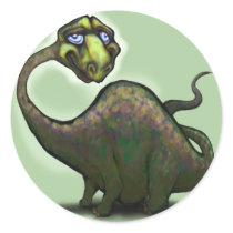 Dinosaur Round Sticker