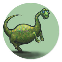 Dinosaur Round Stickers