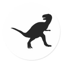 Dinosaur T-Rex Round Stickers