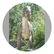 Dinosaur T-Rex Round Stickers