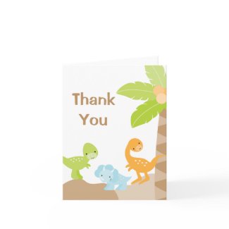 Dinosaur Thank You Card card