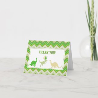 Dinosaur Thank You Note Cards