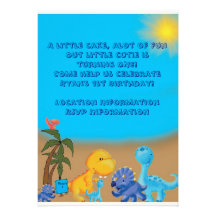 Dinosaur Theme Invitation