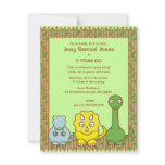 Dinosaur Theme Kid's Birthday Party Invitation