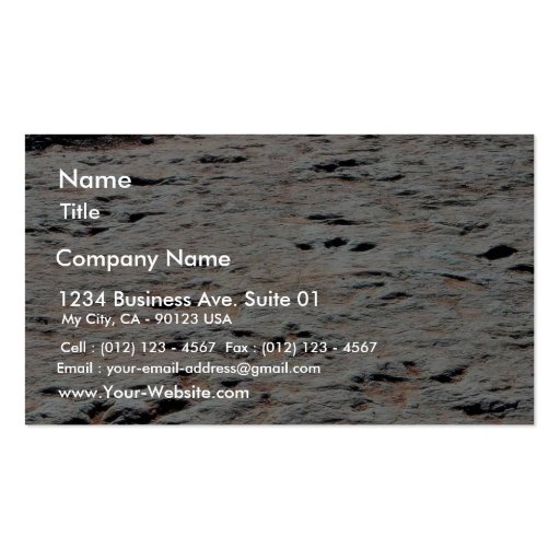 Dinosaur Tracks Business Card Templates (front side)