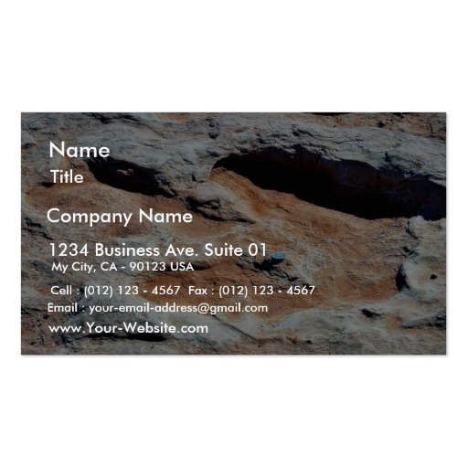 Dinosaur Tracks North Of Flagstaff Business Card Templates