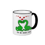 Dinosaur Valentine Love Coffee Mugs