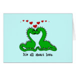 Dinosaur Valentine Love Tshirts and Gifts Greeting Cards