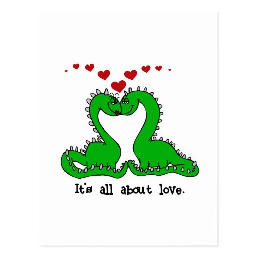 Dinosaur Valentine Love Tshirts and Gifts Postcard