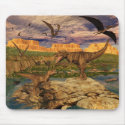 Dinosaur valley mousepad by Junglegeorge Dinosaur valley mousepad