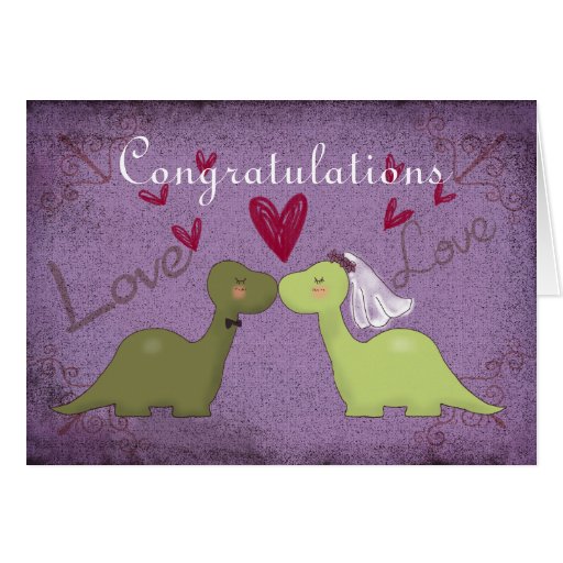 Dinosaur Wedding Card | Zazzle