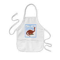 Dinosaur Whimsical Cartoon Art Apron