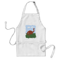 Dinosaur Whimsical Cartoon Art Apron