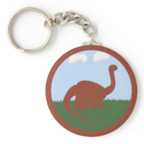 Dinosaur Whimsical Cartoon Art Keychains