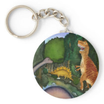 Dinosaurs at Creek Key Chain