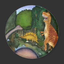 Dinosaurs at Creek magnets