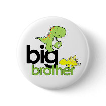 dinosaurs big brother pinback button