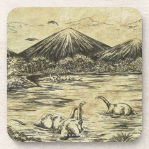 Dinosaurs cork coasters